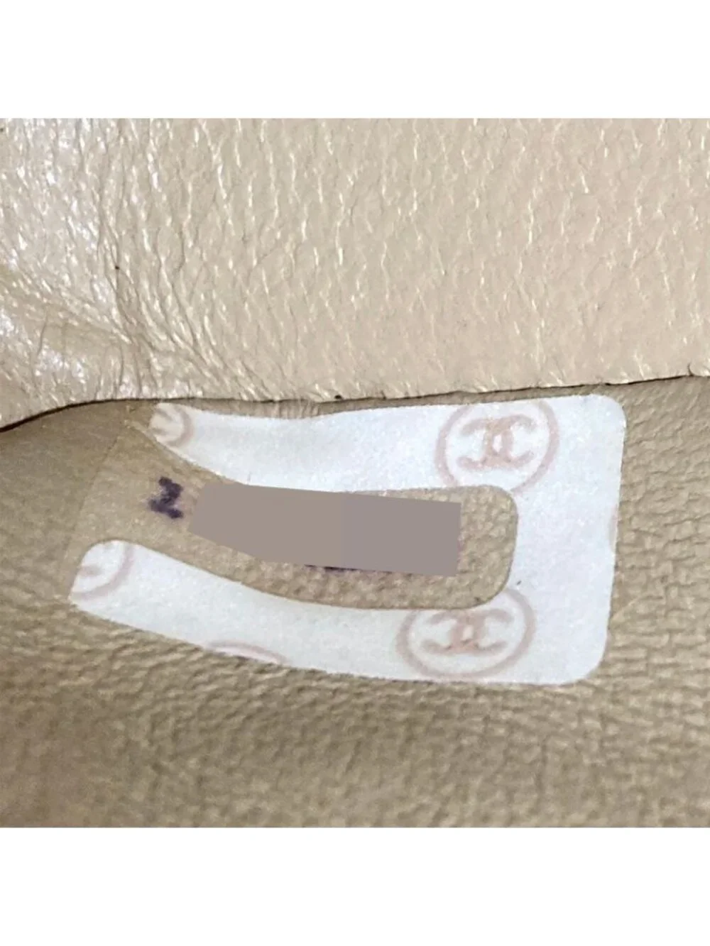 Chanel CC Logo Quilted Chain Shoulder Bag Beige Lambskin